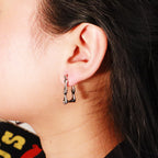 "The Bone" Silver Earrings