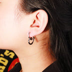 "Coil Hearts" Silver Earrings