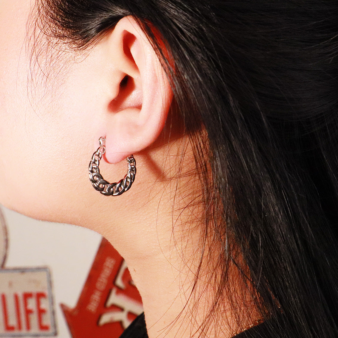 "The Link" Silver Earrings