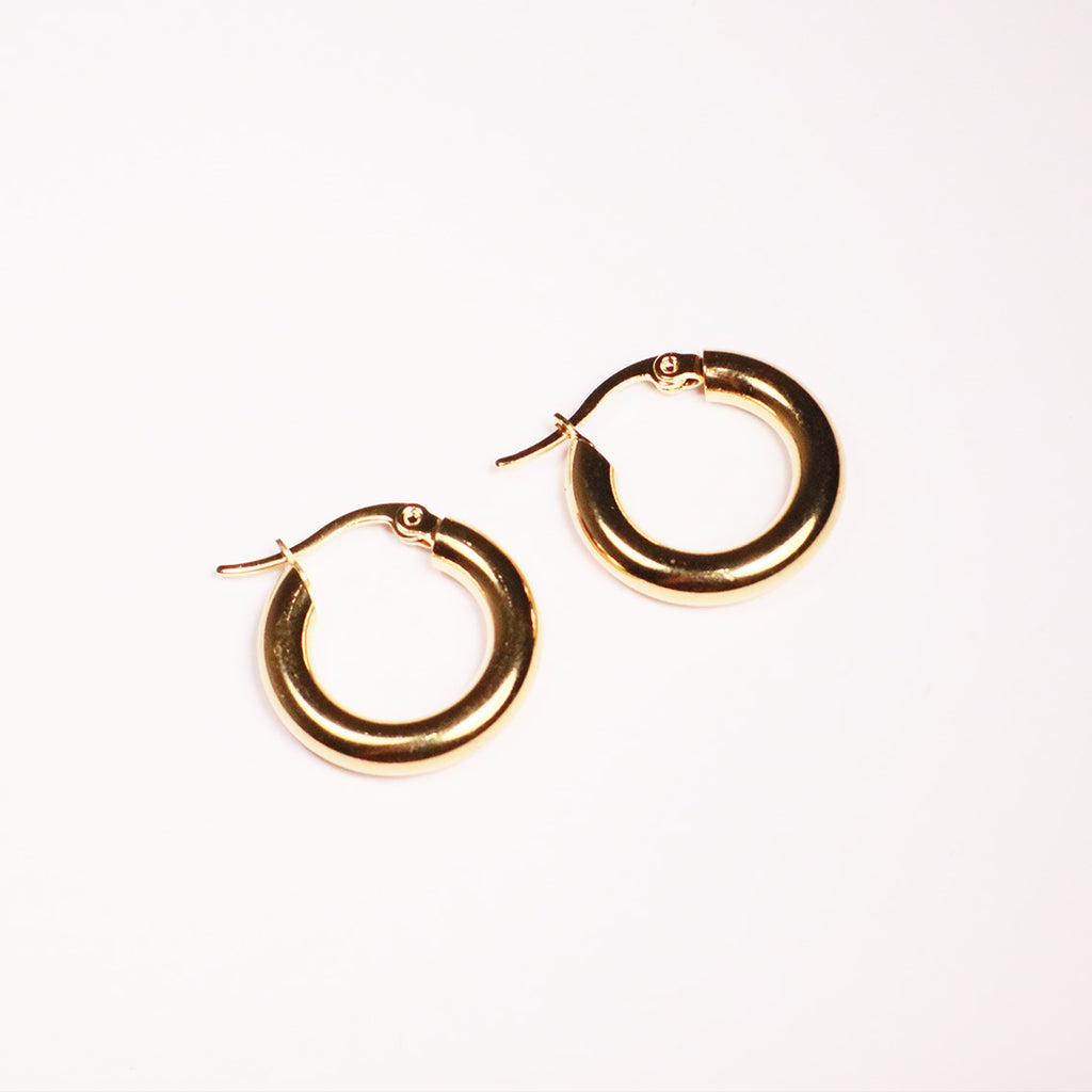 Classic Small Gold Hoops (2 Sizes)