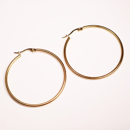 Classic Gold Hoops (2 Sizes)