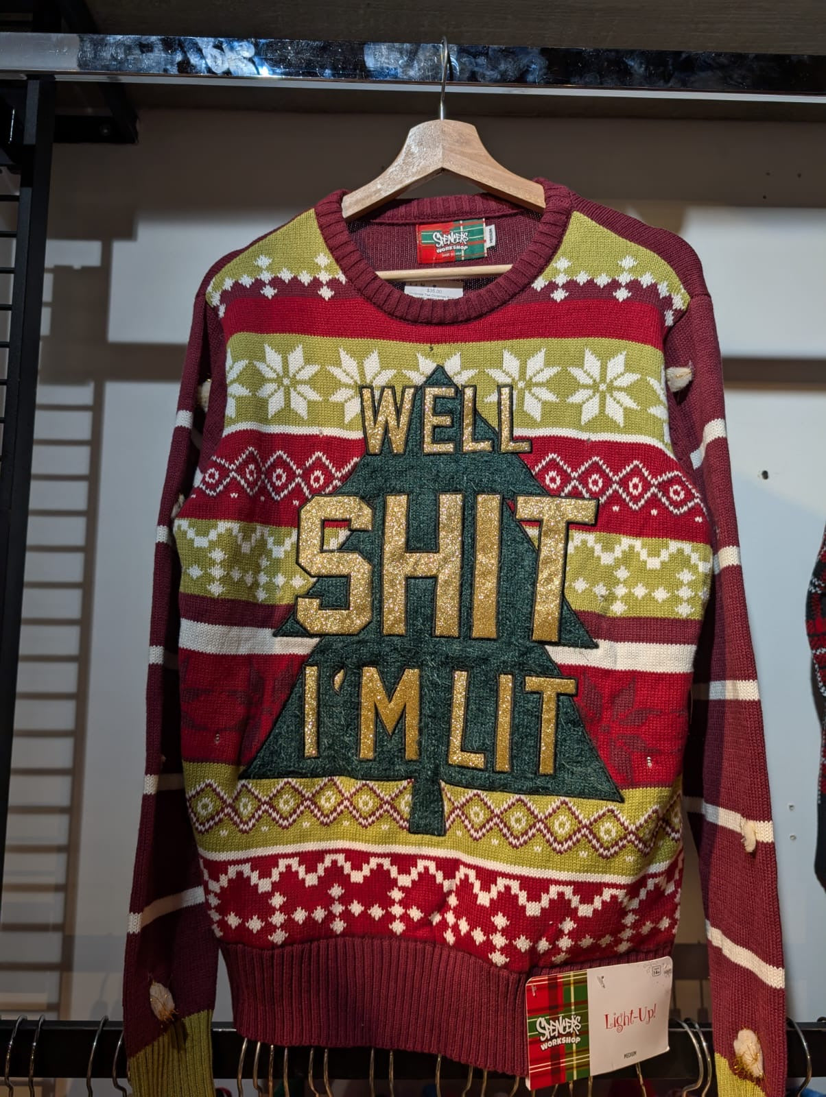 "Well Sh-t I'm Lit" Christmas Sweater