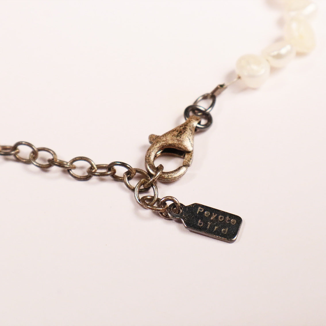 Peyton Bird Pearl & Silver Necklace