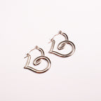 "Coil Hearts" Silver Earrings