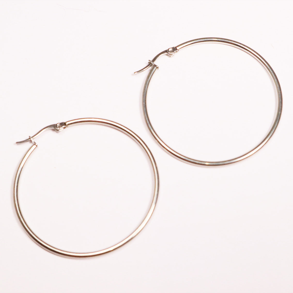 Classic Silver Hoops