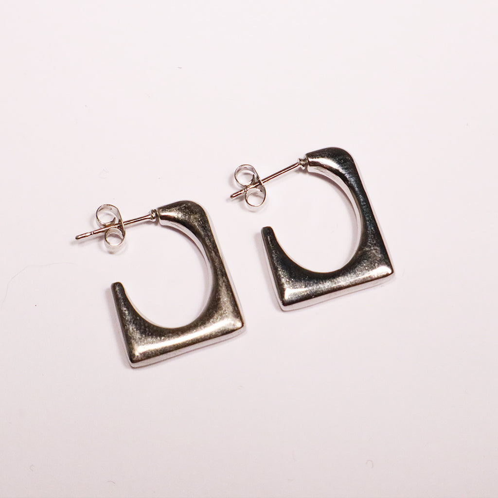 "The Hook" Silver Earrings