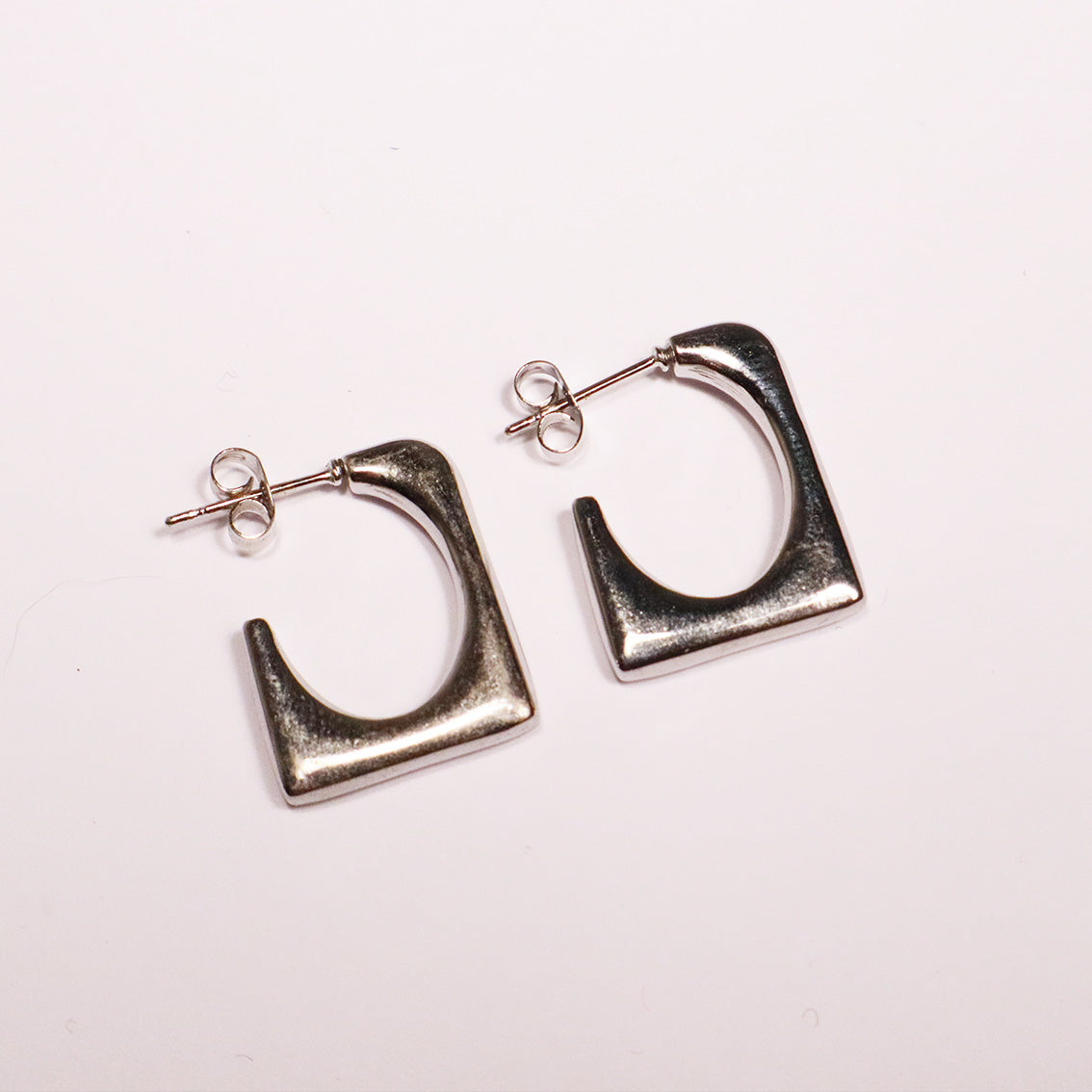 "The Hook" Silver Earrings