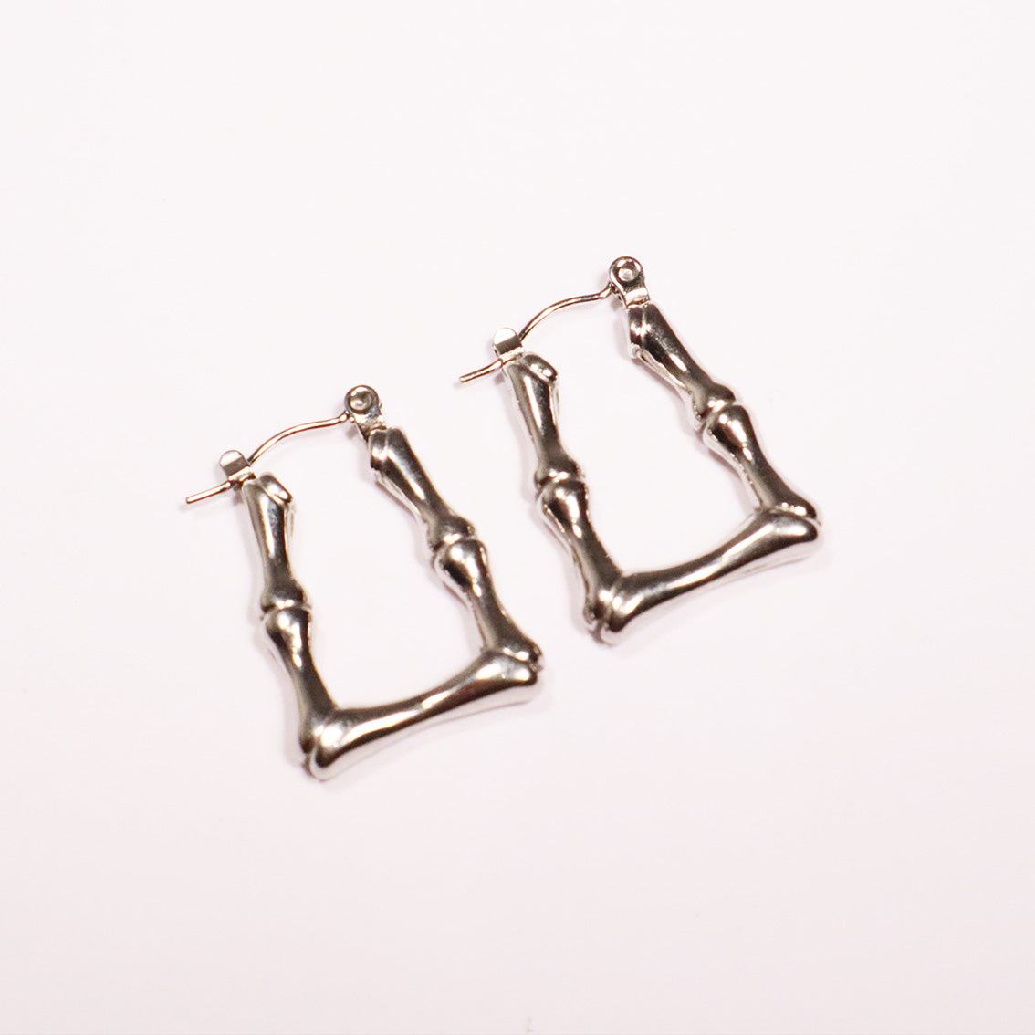 "The Bone" Silver Earrings