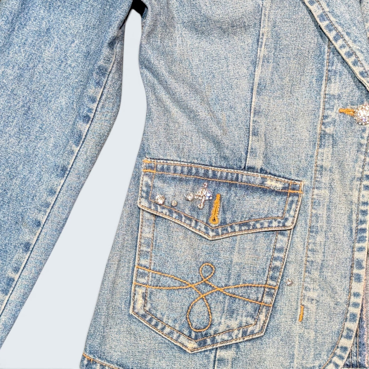 Together Denim blazer style Jacket - Size 6 – STOXX THRIFT & VINTAGE