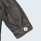 STOXX THRIFT & VINTAGE Dolce & Gabbana dark wash denim jacket sleeve with branded button detail