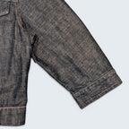 STOXX THRIFT & VINTAGE Dolce & Gabbana dark wash denim jacket sleeve with contrast stitching