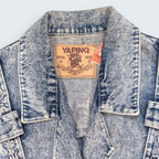 STOXX THRIFT & VINTAGE Yaring 90s acid wash blue denim jacket with classic collar and vintage brand label